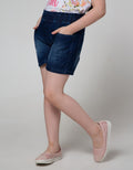 Nevada Short Denim With Cut Pocket