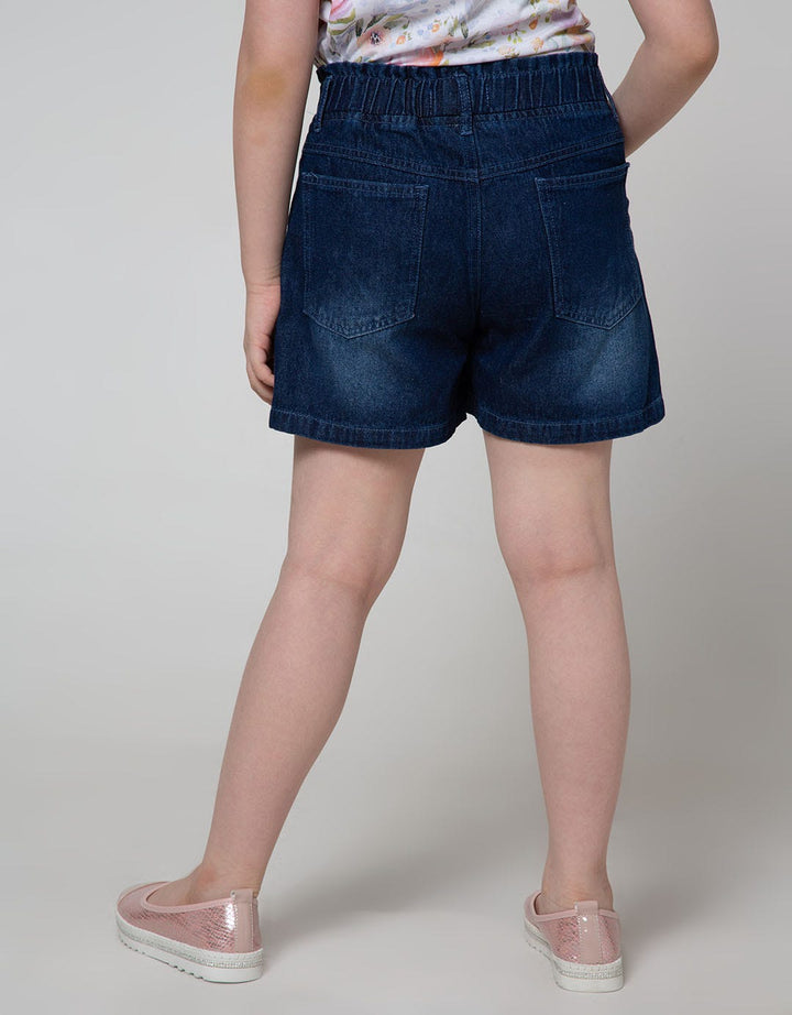 Nevada Short Denim With Cut Pocket