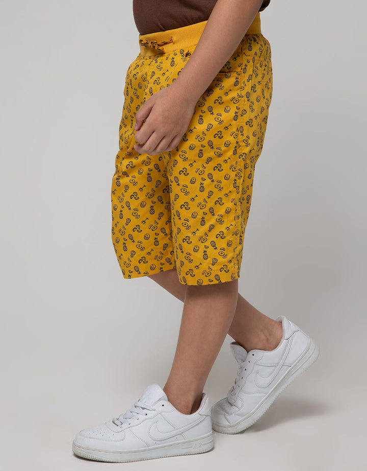 Nevada Shorts Pants Woven Print Pineapple
