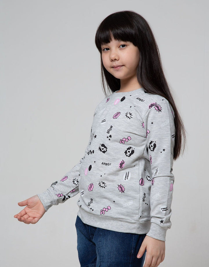 Nevada Sweatshirt With Full Print Doodle Wording