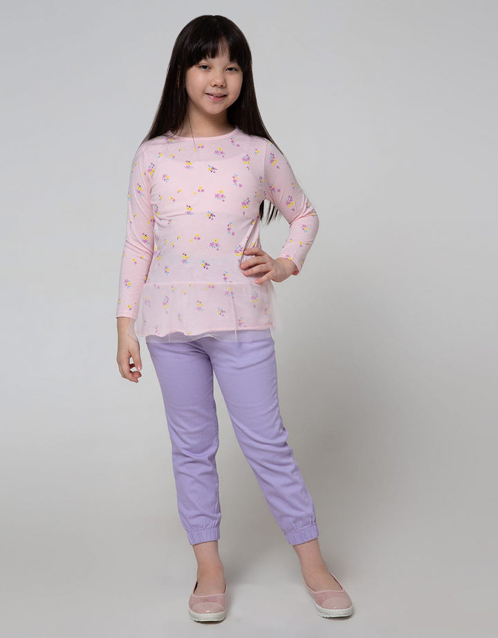 Aero Long Sleeve T-Shirt Tile Print Flower