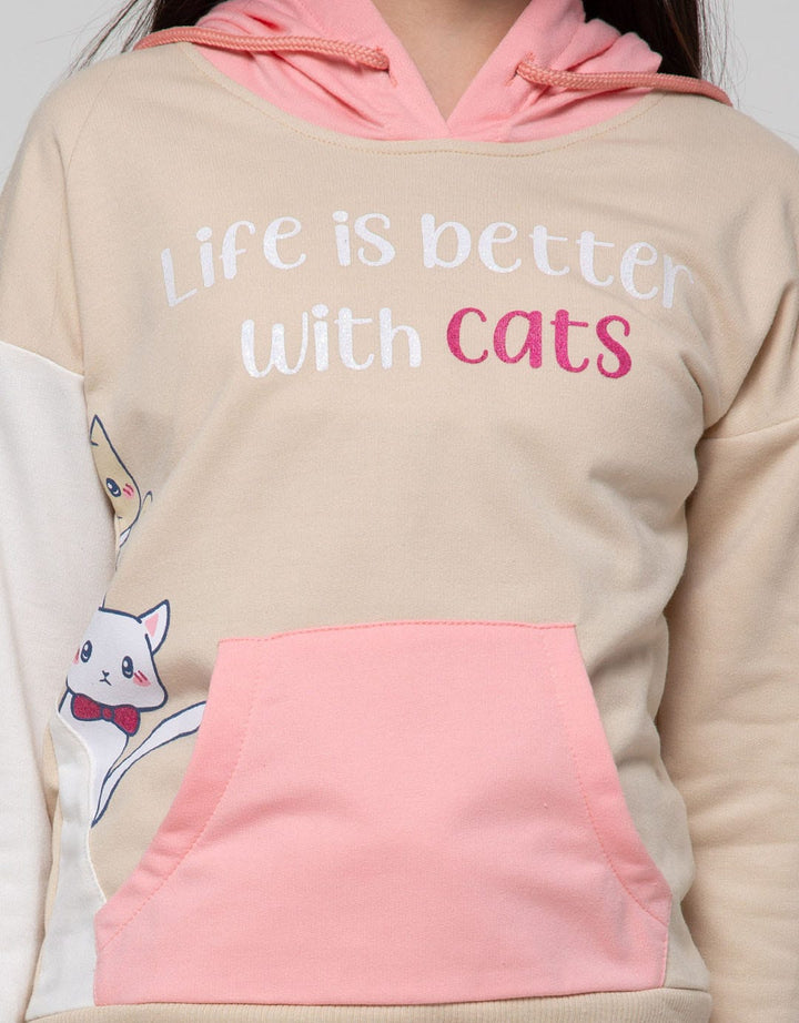 Aero Sweatshirt Hoodie Cat Peeks