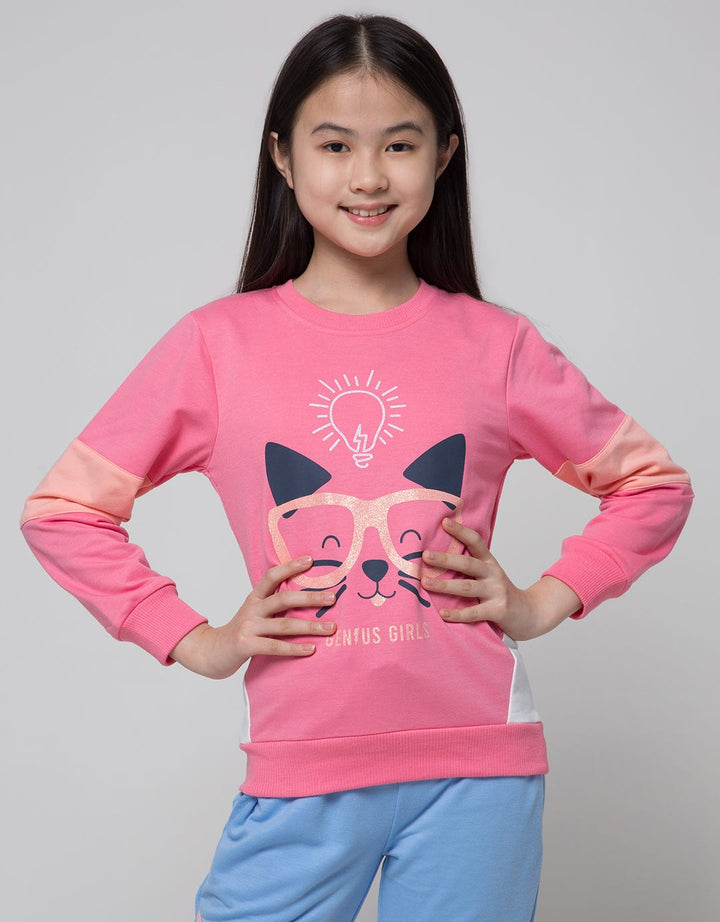 Aero Sweatshirt Print Smart Cat