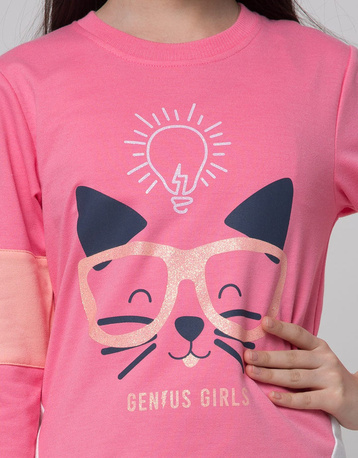 Aero Sweatshirt Print Smart Cat