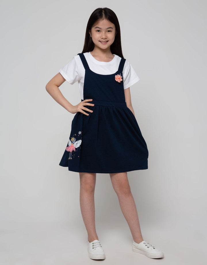 Aero Short Sleeve Dress Overall Flower With Inner