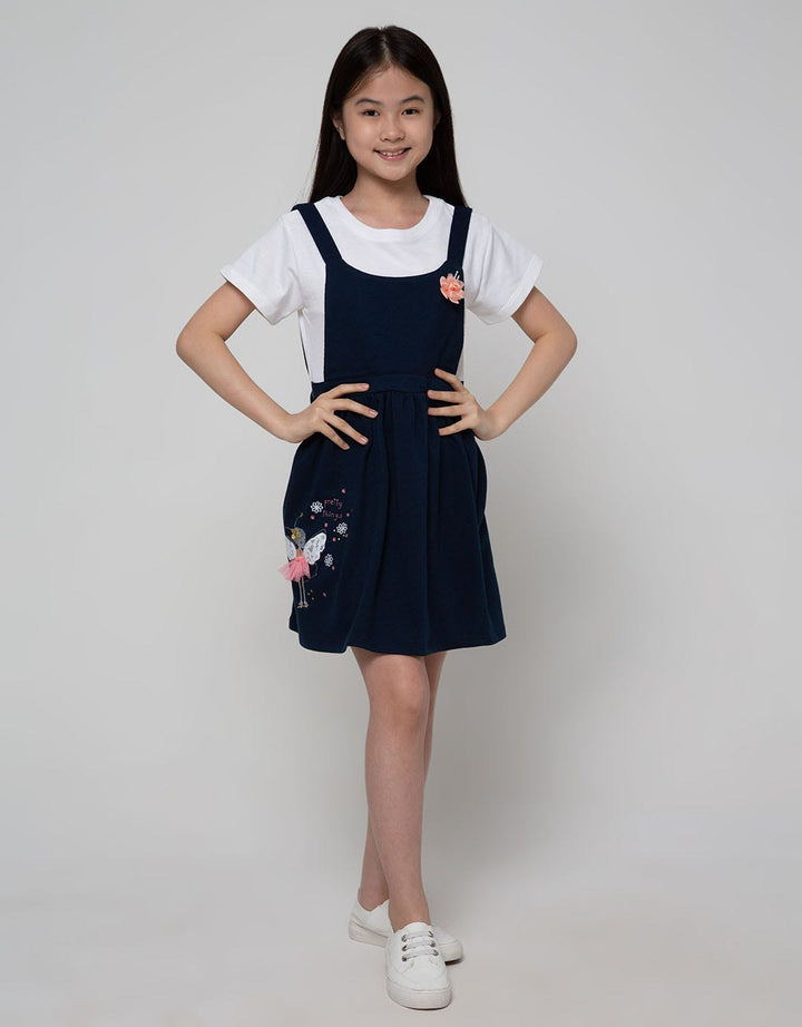 Aero Short Sleeve Dress Overall Flower With Inner