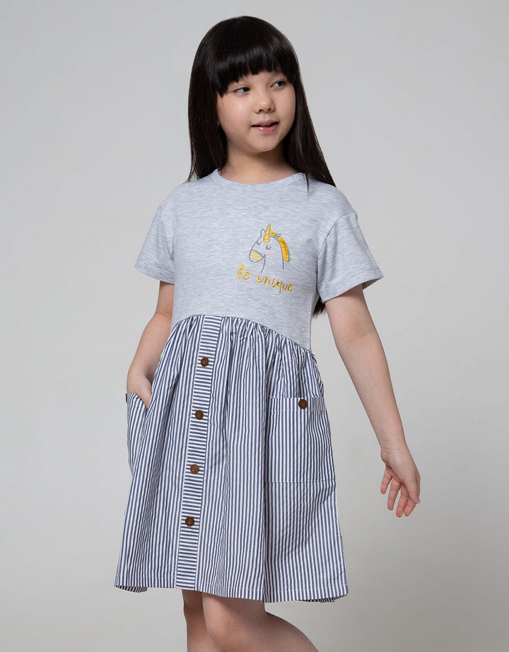 Aero Short Sleeve Dress Be Unique Salur With Kancing