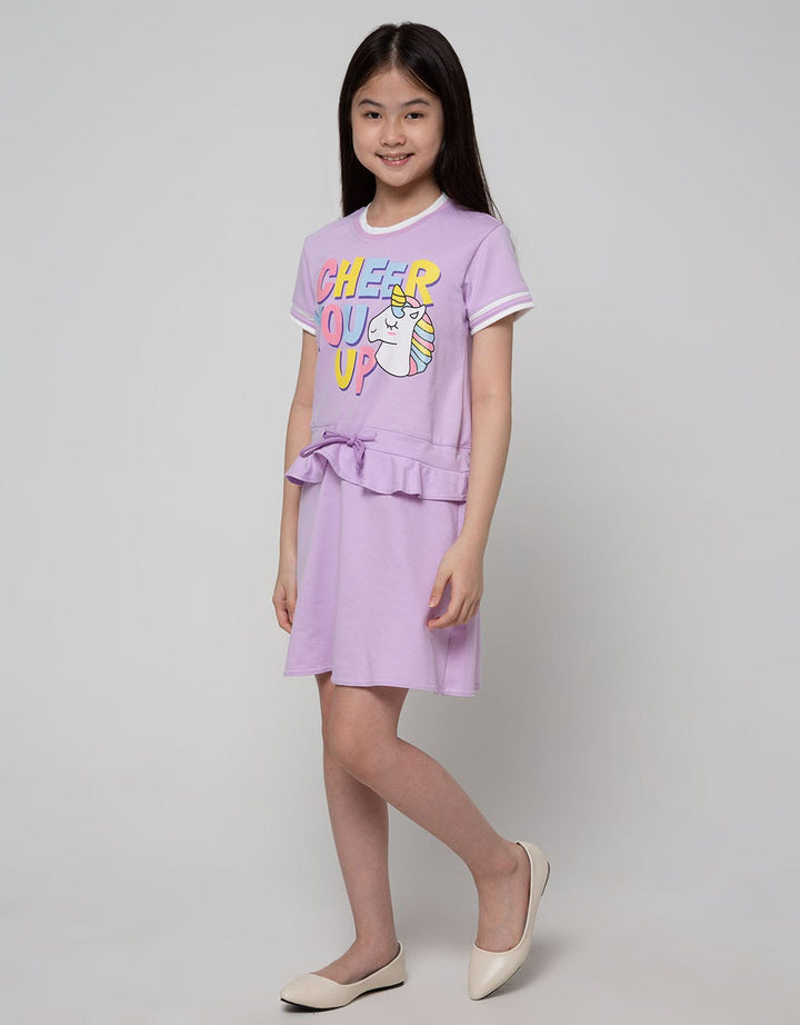 Aero Short Sleeve Dress Unicorn Lilac