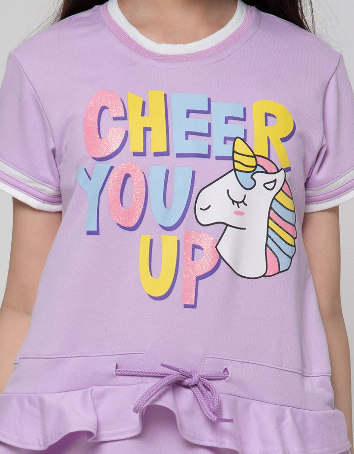 Aero Short Sleeve Dress Unicorn Lilac