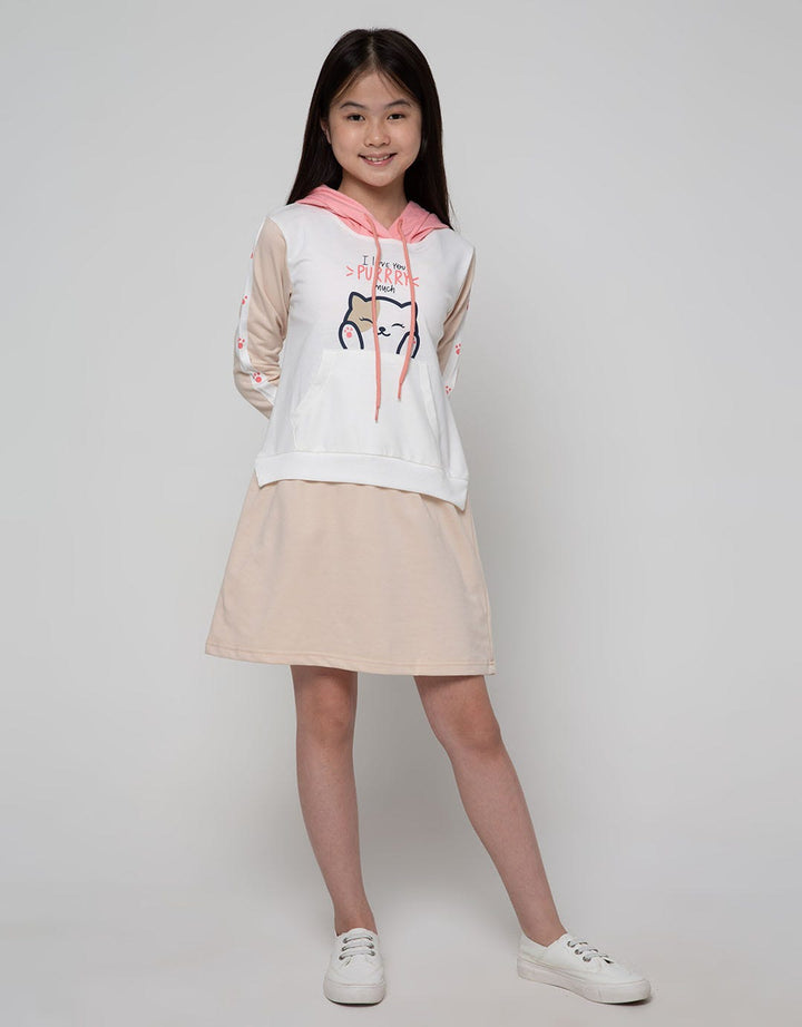 Aero Long Sleeve Dress Hoodie Cut N Sewn Cat Peeks