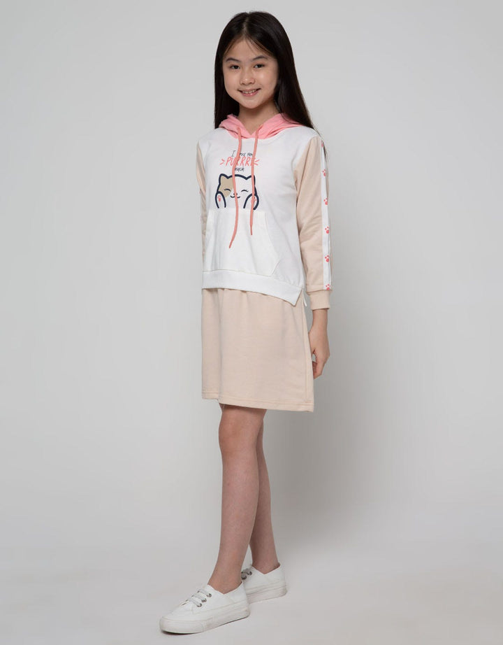 Aero Long Sleeve Dress Hoodie Cut N Sewn Cat Peeks