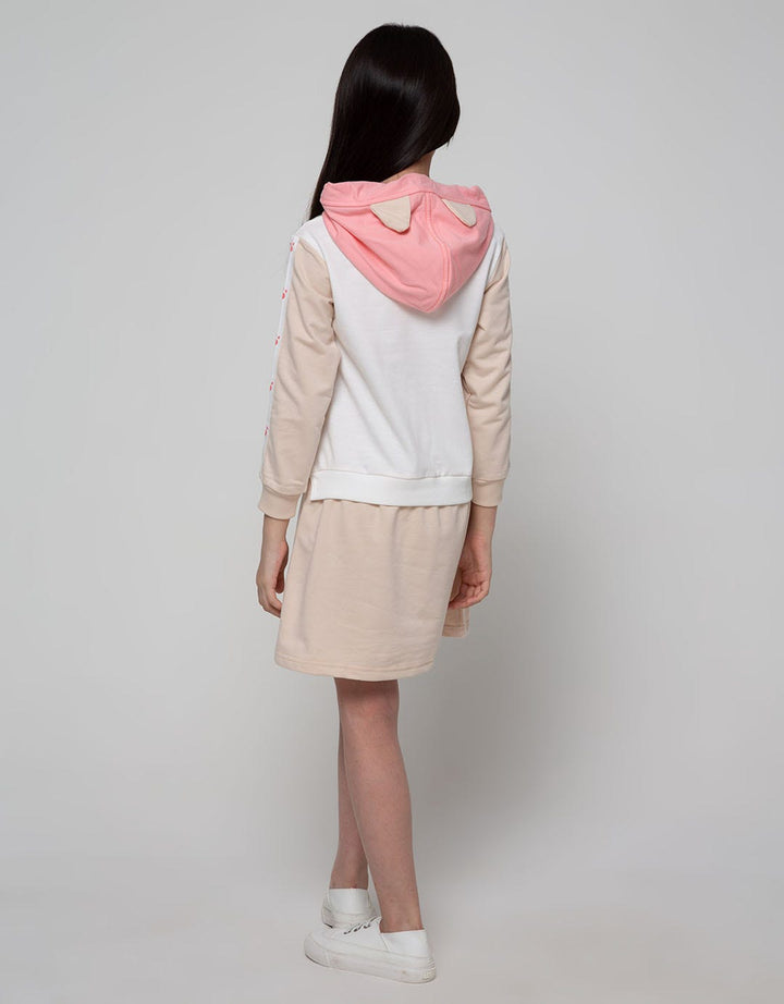 Aero Long Sleeve Dress Hoodie Cut N Sewn Cat Peeks