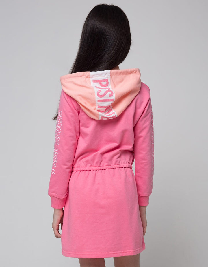 Aero Long Sleeve Dress Hoodie Print Smart Cat