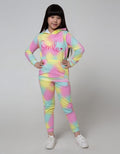 Aero Leggings Jogger Pants Knit Smile Tie Dye