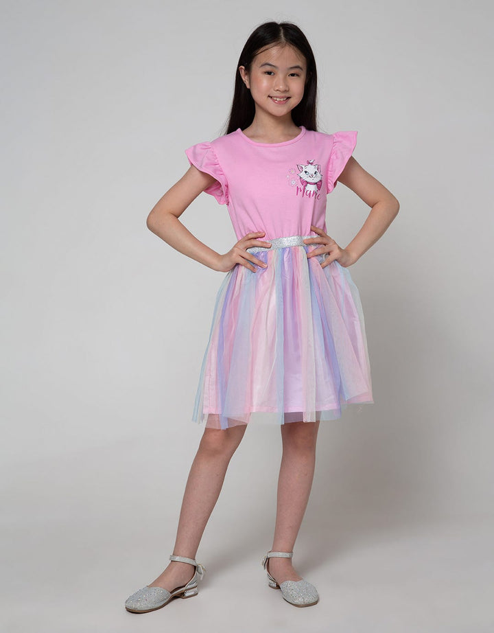 Disney Short Sleeve Midi Dress Tulle Marie