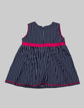 Pipiniko Short Sleeve Midi Dress Stripe Vertical