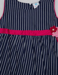 Pipiniko Short Sleeve Midi Dress Stripe Vertical