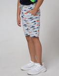 Little M Short Pants Knit Rubber Fullprint Fish