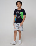 Little M Short Pants Knit Rubber Fullprint Fish