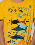Little M Short Sleeve T-Shirt Watercolor Fun In The Sea