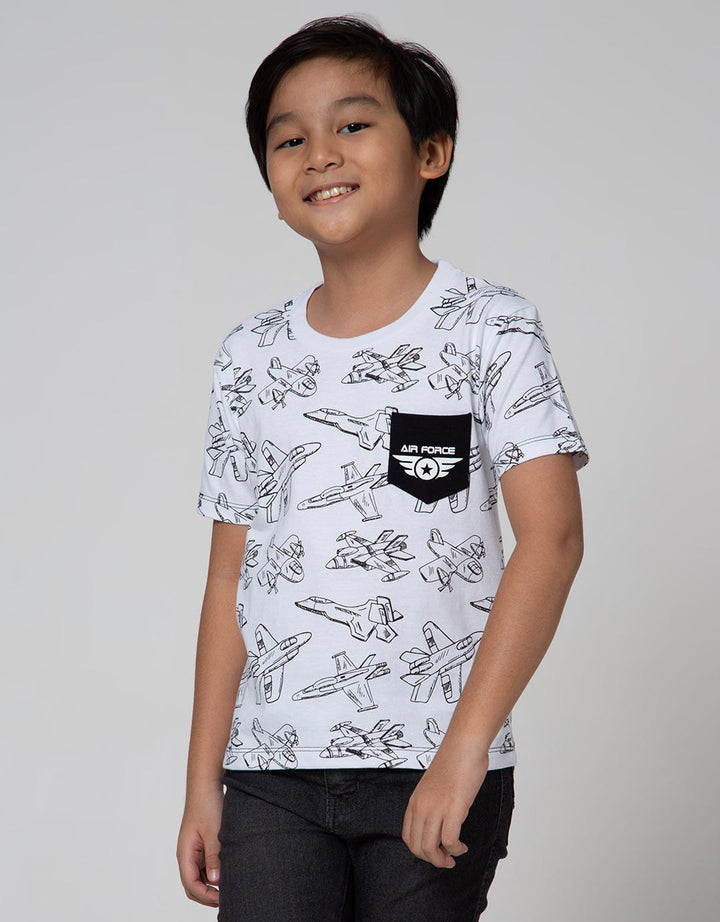 Little M Short Sleeve T-Shirt Print Pesawat