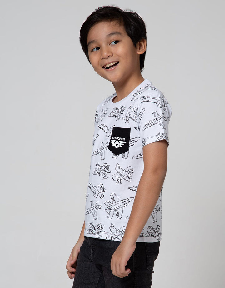 Little M Short Sleeve T-Shirt Print Pesawat