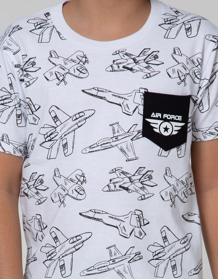 Little M Short Sleeve T-Shirt Print Pesawat