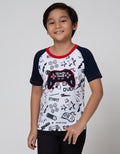 Little M Short Sleeve T-Shirt Raglan Aplikasi Game