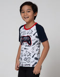 Little M Short Sleeve T-Shirt Raglan Aplikasi Game