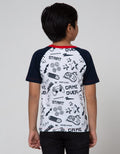 Little M Short Sleeve T-Shirt Raglan Aplikasi Game