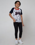 Little M Short Sleeve T-Shirt Raglan Aplikasi Game