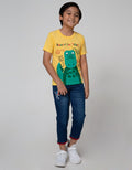 Little M Short Sleeve T-Shirt Trex Aplikasi Flip