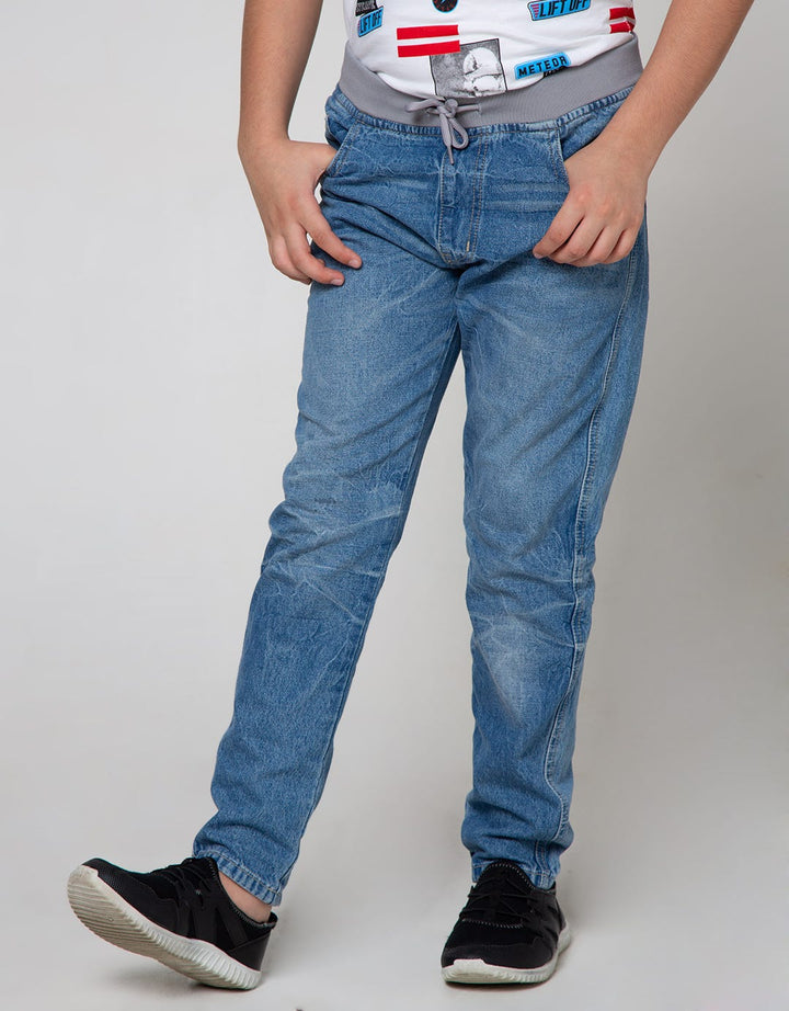 Nevada Denim Long Pants Rib Bleach Scrap