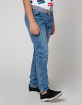 Nevada Denim Long Pants Rib Bleach Scrap
