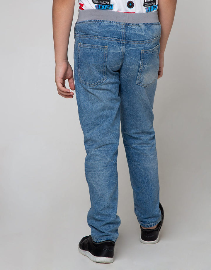Nevada Denim Long Pants Rib Bleach Scrap