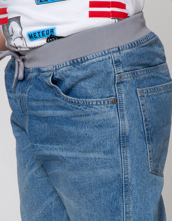 Nevada Denim Long Pants Rib Bleach Scrap