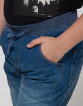 Nevada Denim Pants Pinggang Manset