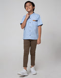 Little M Short Sleeve Koko Casual Herringbone