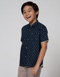 Little M Short Sleeve Shirt Segitiga Poplin