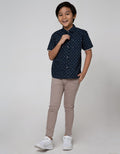 Little M Short Sleeve Shirt Segitiga Poplin