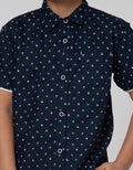 Little M Short Sleeve Shirt Segitiga Poplin