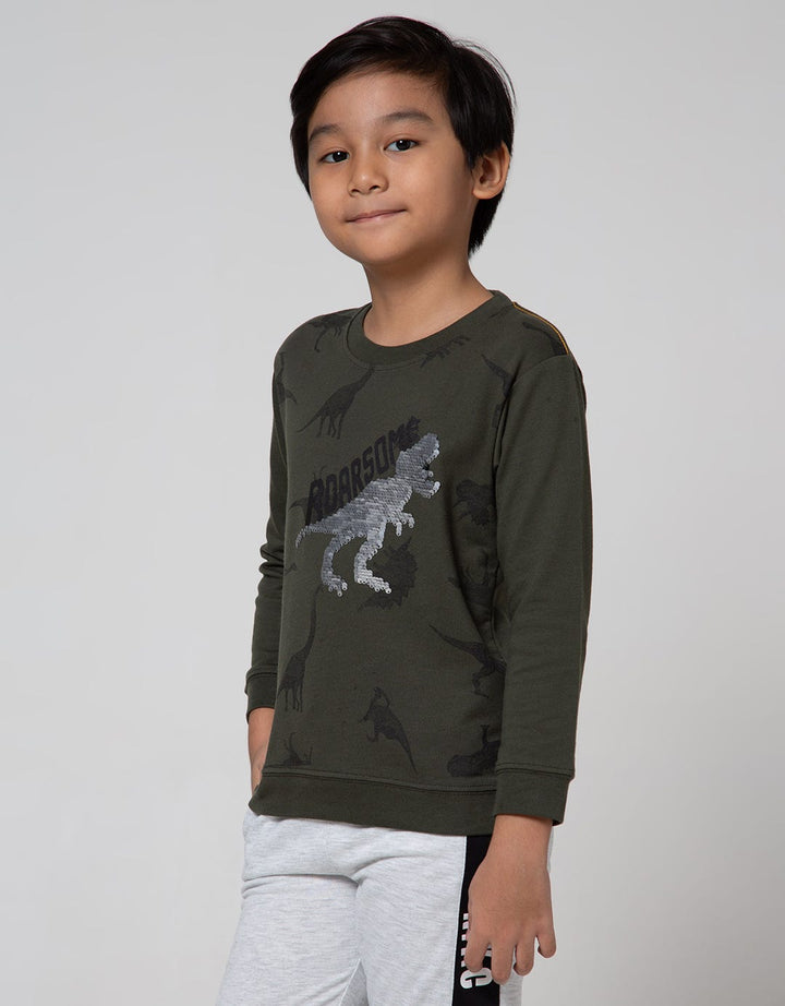 Little M Sweat-Shirt Sequin Dino