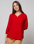 St. Yves Long Sleeve Blouse V Neck Versace