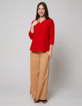 St. Yves Long Sleeve Blouse V Neck Versace