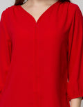 St. Yves Long Sleeve Blouse V Neck Versace