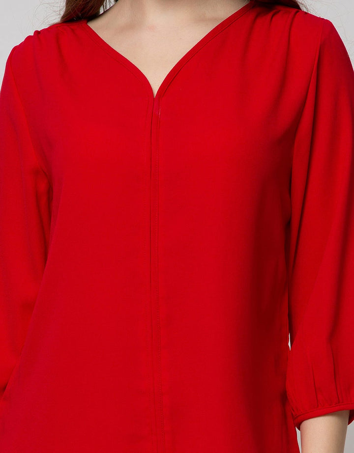 St. Yves Long Sleeve Blouse V Neck Versace