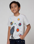Little M Short Sleeve T-Shirt Space Planet Teropong Flip
