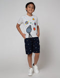 Little M Short Sleeve T-Shirt Space Planet Teropong Flip