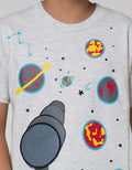 Little M Short Sleeve T-Shirt Space Planet Teropong Flip