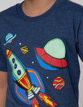 Little M Short Sleeve T-Shirt Space Aplikasi Flip
